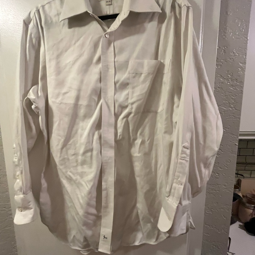 Elegant White Dress Shirt for Men